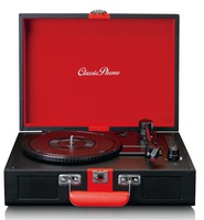 ფირსაკრავი Lenco TT-110BKRD Belt-Drive With Bluetooth Reception And Built In Speakers Turntable Red/Black