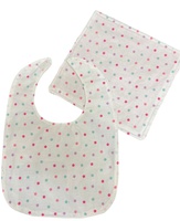 Kiddy Pink stars ბავშვის წინსაფარი და პირსაწმენდი