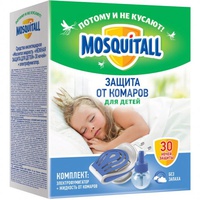 MOSQUITALL, კოღოებისგან დამცავი ელექტრო აპარატი + სათადარიგო სითხე, "ბავშვების სათუთი დაცვა" 30 ღამე.
