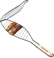 Koopman, Outdoor Essentials, გრილის ცხაურა თევზისთვის, 58 x 35 x 14 სმ