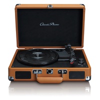 ფირსაკრავი Lenco TT-10BN Classic Phono Suitcase Retro Turntable With Built-In Speakers Brown