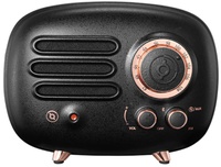 Muzen Knight Black Portable FM Radio & Bluetooth Speaker Black