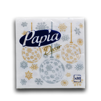 Papia, საახალწლო ხელსახოცი, 3 ფენა, 20 ც.